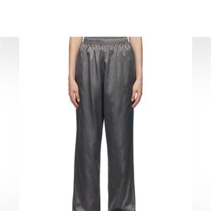 Women's Gray Satin Pants